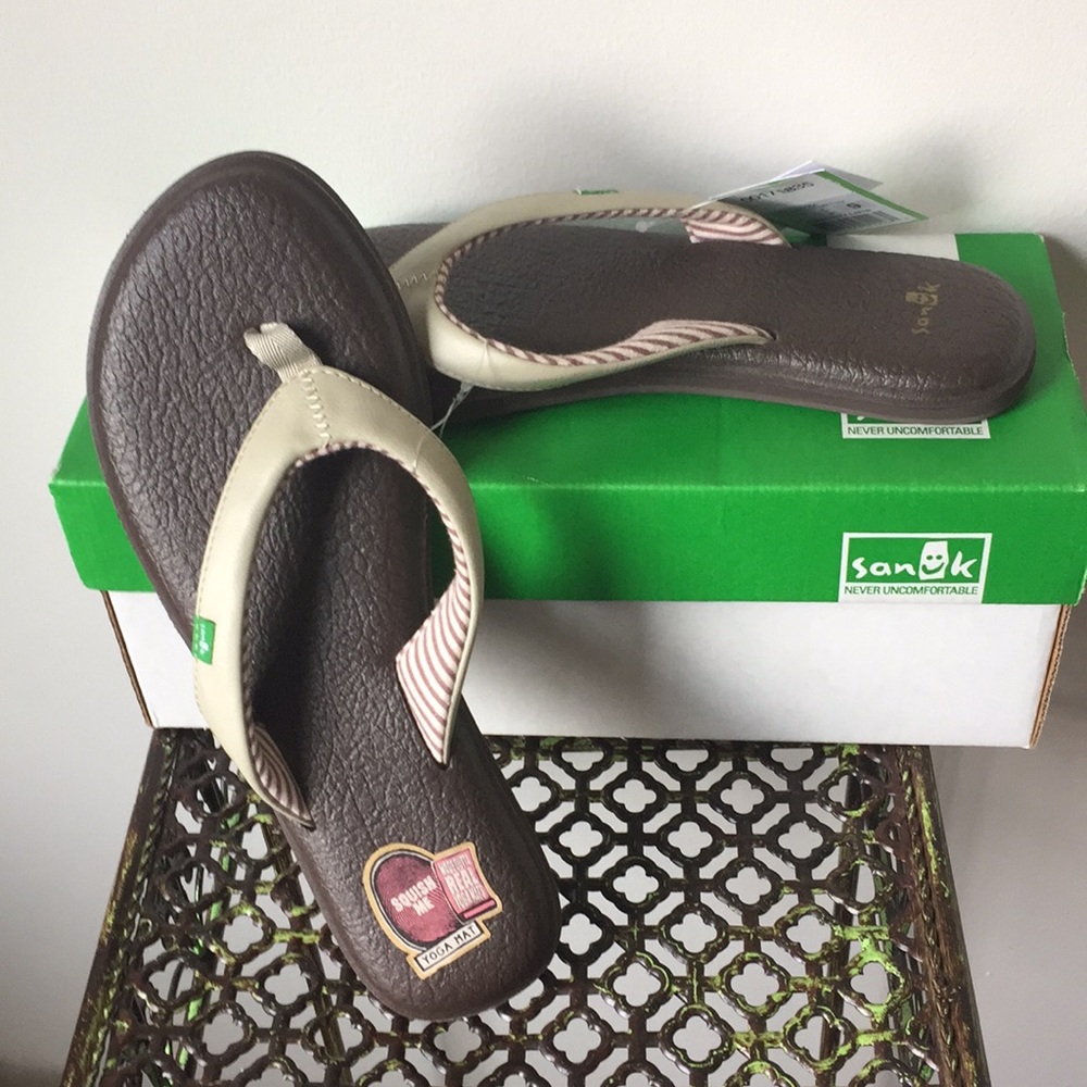 Sanuk Yoga Chakra flats  natural NIB various sizes - Picture 3 of 5